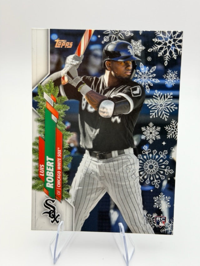 Luis Robert 2020 Topps Topps Holiday #HW2c (front);Luis Robert 2020 Topps Topps Holiday #HW2c (back)