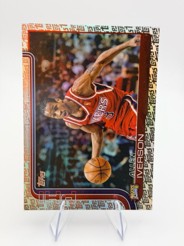 Allen Iverson 2025-26 Topps Flagship #253 (front);Allen Iverson 2025-26 Topps Flagship #253 (back)