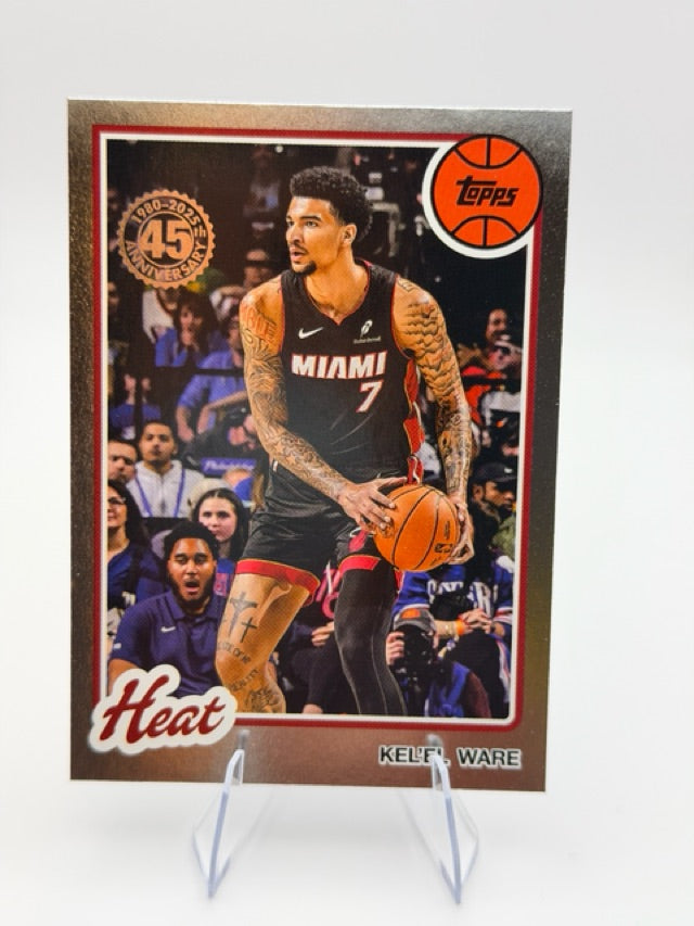 Kel'el Ware 2025-26 Topps 1980-81 Topps Basketball #80BK-27 (front);Kel'el Ware 2025-26 Topps 1980-81 Topps Basketball #80BK-27 (back)