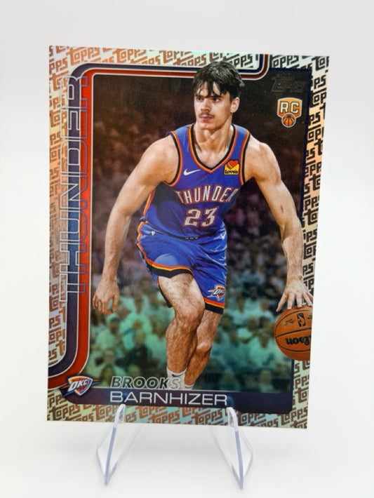 Brooks Barnhizer 2025-26 Topps Flagship #245 (front);Brooks Barnhizer 2025-26 Topps Flagship #245 (back)