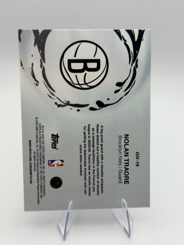 Nolan Traore 2025-26 Topps Generation Now #GN-19 (front);Nolan Traore 2025-26 Topps Generation Now #GN-19 (back)