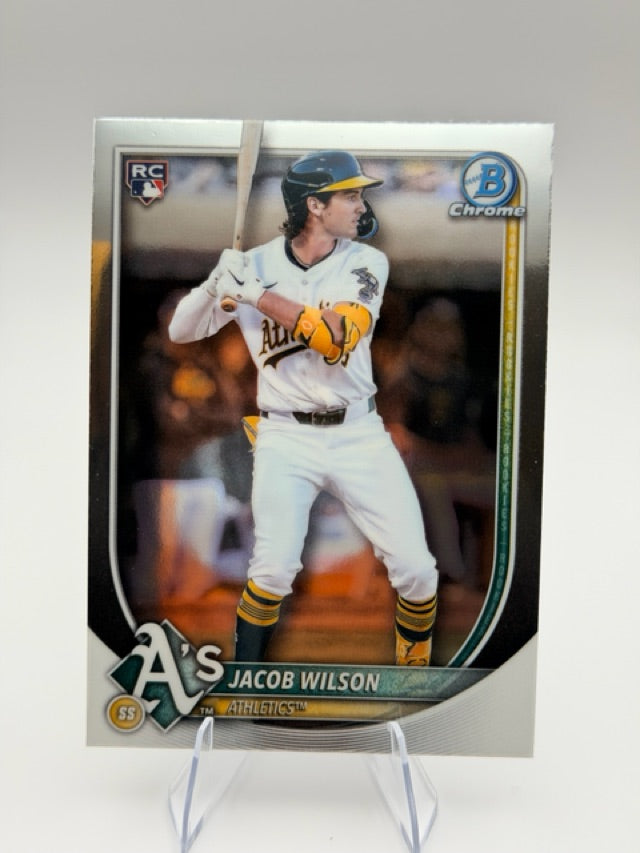 Jacob Wilson 2025 Bowman Bowman Chrome #1 (front);Jacob Wilson 2025 Bowman Bowman Chrome #1 (back)