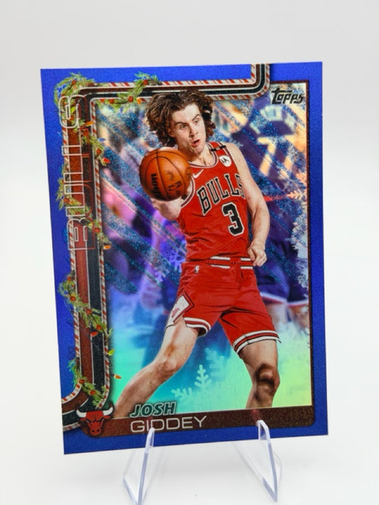 Josh Giddey 2025-26 Topps Topps Holiday #H28 (front);Josh Giddey 2025-26 Topps Topps Holiday #H28 (back)